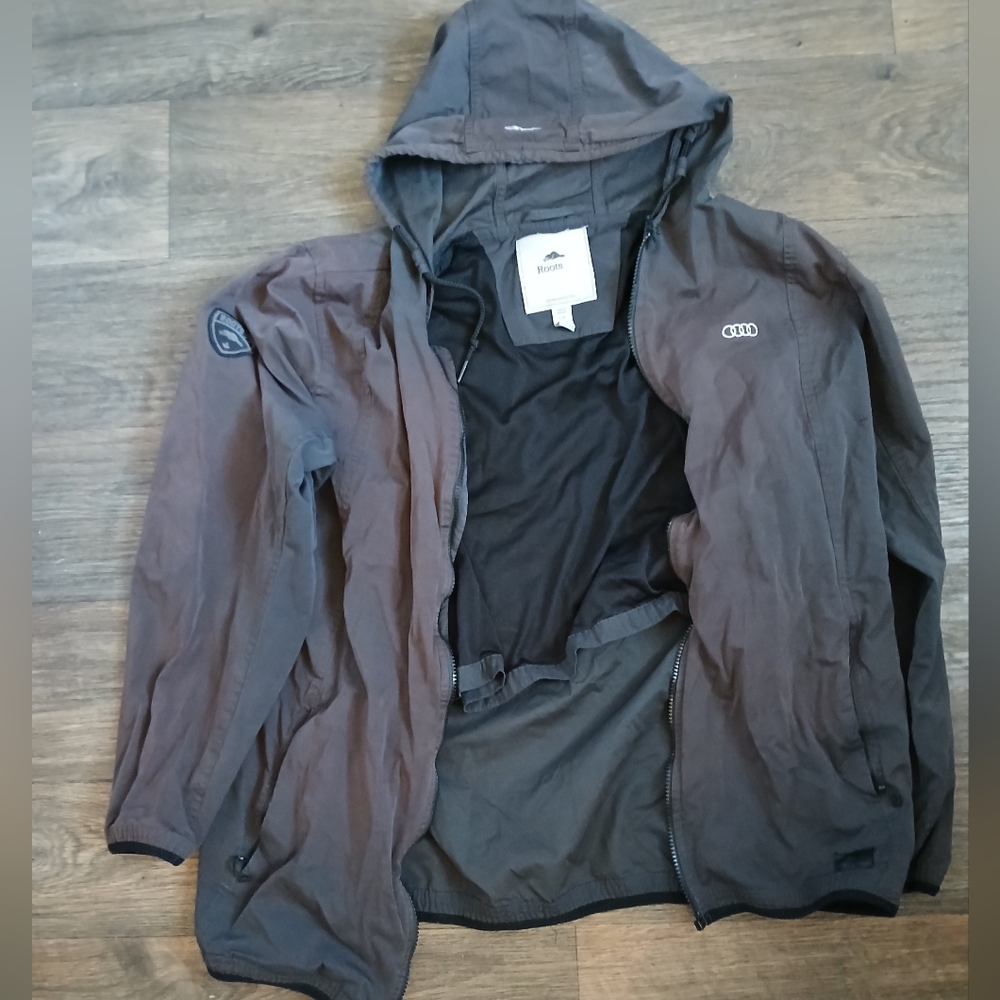 Custom Roots73 Audi Gray Rain Jacket. - Picture 5 of 16